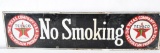 Texaco (Black-T) Black Background NO SMOKING Porcelain Sign (TAC)