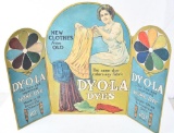 Dy-ola Dyes Cardboard Tri-Fold Counter Sign