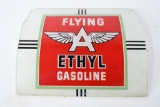 Flying A Ethyl Gasoline Ad Glass for National A-38 Gas Pump