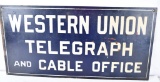 Western Union Telegraph Porcelain Sign