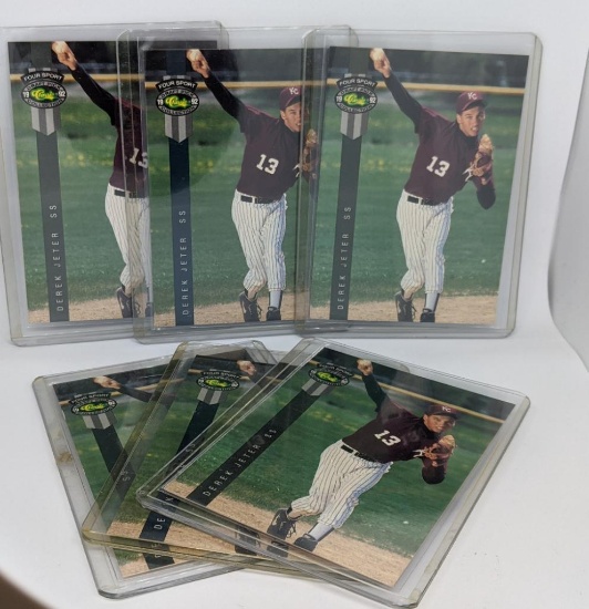 Lot of 6 Derek Jeter Baseball Rookie Cards NrMint Condition!