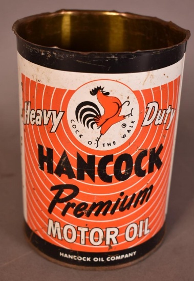 Hancock Premium Motor Oil Psychedelic Quart Can