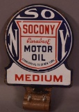 Socony Motor Oil Medium Porcelain Paddle Sign
