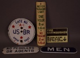 5-Small Porcelain Signs