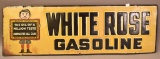 White Rose Gasoline w/Boy & Slate logo Metal Sign