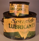 Two Seaside Grease Cans