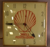Shell Fertilizer w/logo Lighted Pam Clock