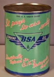BSA Motorcycle Oil Quart Can