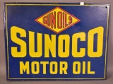 Sunoco Motor Oil Porcelain Flange Sign