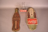 2-Coca-Cola Metal Thermometers