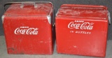2-Different Coca-Cola Metal Carrying Coolers