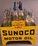 (updated) Sunoco Motor Oil Mercury Made 24 Bottle Lighted Display