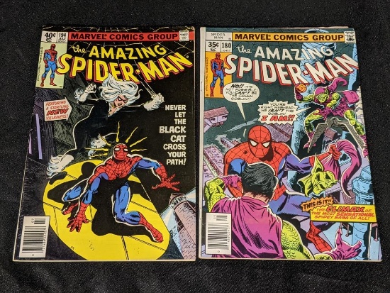 The Amazing Spiderman 180 & 194 Green Goblin & First Black Cat KEY