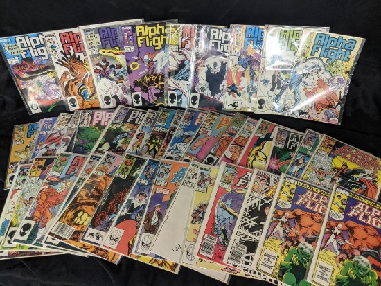 Alpha Flight Huge Lot of Comic Books #2 Through #50 Some Duplicates
