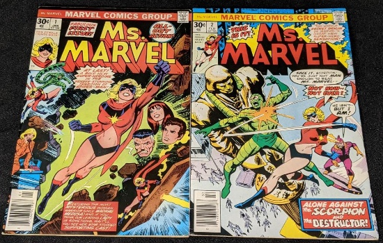 Ms. Marvel #1 Key First Comic Book Marvel plus Ms. Marvel Comic #2