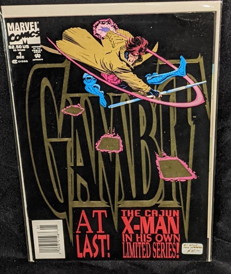 Gambit Marvel Comic #1 Gold Foil Stamped