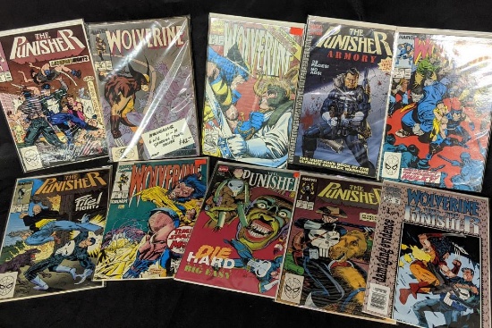 Huge lot of 15 Wolverine & Punisher Comic Books Incl Wolv 11-16