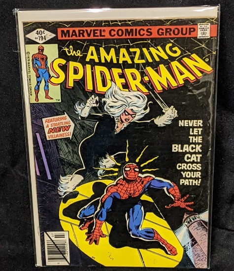 The Amazing Spiderman #194 Key 1st Black Cat Marvel Comic Book