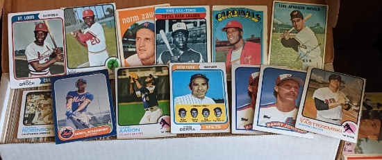 Huge lot of Late 1950s through 1970s w/ some newer cards (HOF Stars Included Hank Aaron ETC)