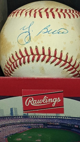 Autographed HOF Yogi Berra MLB Baseball NEW YORK YANKEES