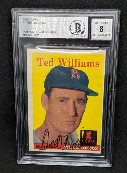 1958 Topps BGS Beckett Authenticated Autographed MLB Baseball Card Rated 8