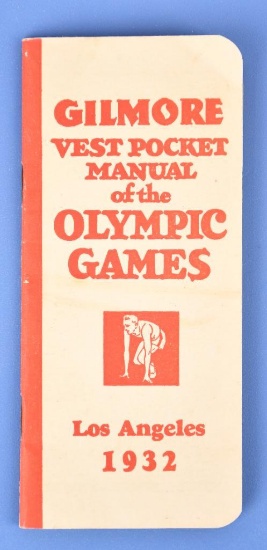 Gilmore Oil Company Vest Pocket Manual of the Olympic Games Los Angeles 1932