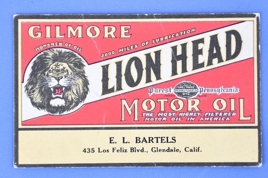 Gilmore Motor Oil Lion Head Distances from LA Card