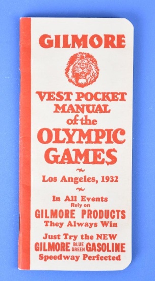 Gilmore Oil Company Vest Pocket Manual of the Olympic Games Los Angeles 1932