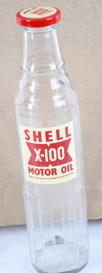 Shell X-100 Motor Oil Bottle w/Cap