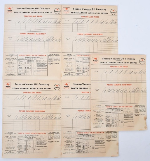 4-Socony-Vacuum Oil Co. Mobilgas Power Farming Lubrication Records