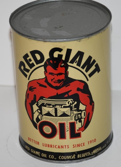 Red Giant Motor Oil Quart Metal Can