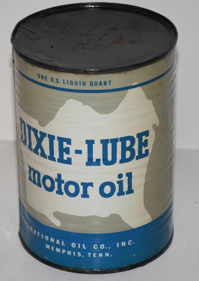 Dixie-Lube Motor Oil Quart Metal Can