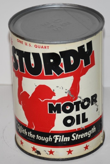 Sturdy Motor Oil w/Logo Quart Metal Can