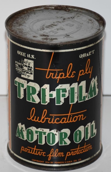 Tri-Film Motor Oil Quart Metal Can