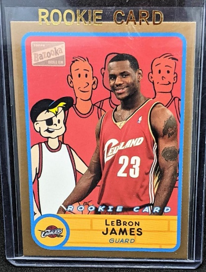 Rare Lebron James Bazooka Gold 2003 NBA Rookie Card