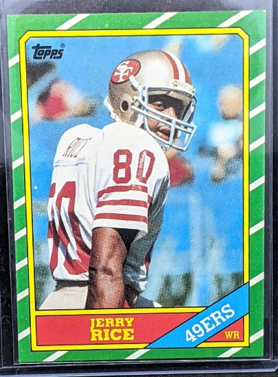 1986 Jerry Rice Topps NFL Rookie Card HOF