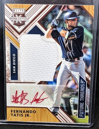 Fernando Tatis Jr Elite Future Threads Patch Autographed 268/299 MLB Rookie Card