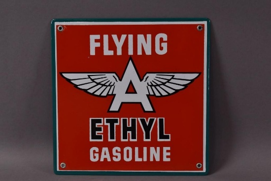 FLying A Ethyl Gasoline Porcelain Sign (TAC)