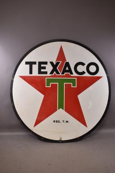 Texaco (white-T) Star Logo Porcelain Id Sign (TAC)