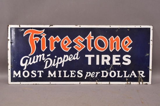Firestone Tires Gum-Dipped Porcelain Sign