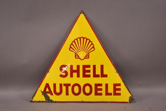 Shell Autooele w/Logo Porcelain Sign