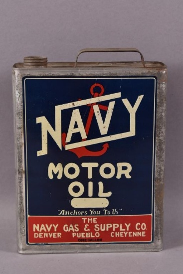 Navy Motor Oil One Gallon Can