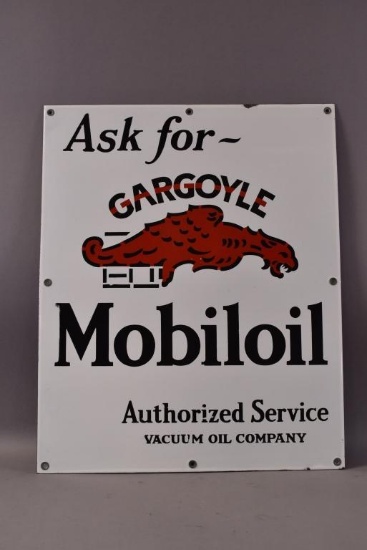 Ask for Gargoyle Mobiloil Porcelain Sign (TAC)