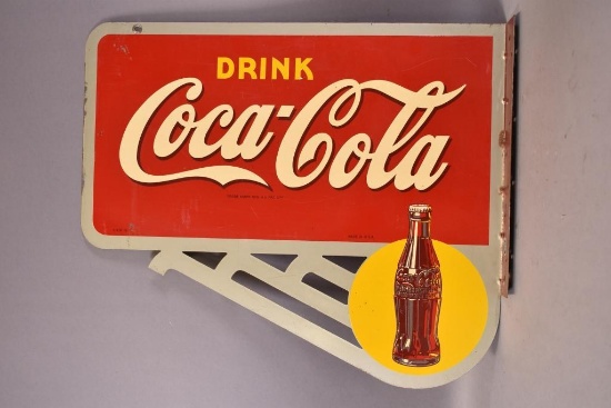 Drink Coca-Cola w/ Bottle Metal Sign (TAC)