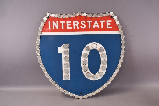 Interstate 10 Porcelain Hwy Sign (TAC)