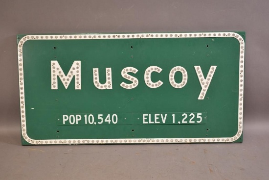 Muscoy Ca. City Metal Sign w/ Reflectors (TAC)