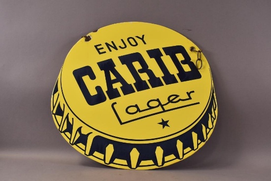Enjoy Carib Lager Porcelain Sign