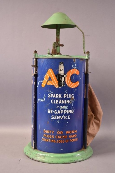 AC Spark Plug Cleaning Metal Cabinet