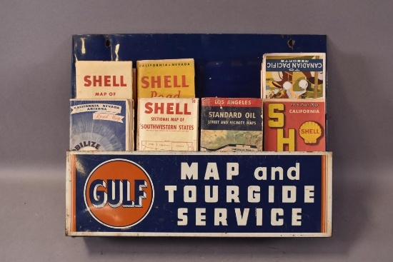 Gulf Map and Touring Service Metal Rack