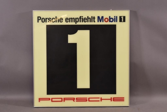 Mobil 1 Porsche Lighted Sign